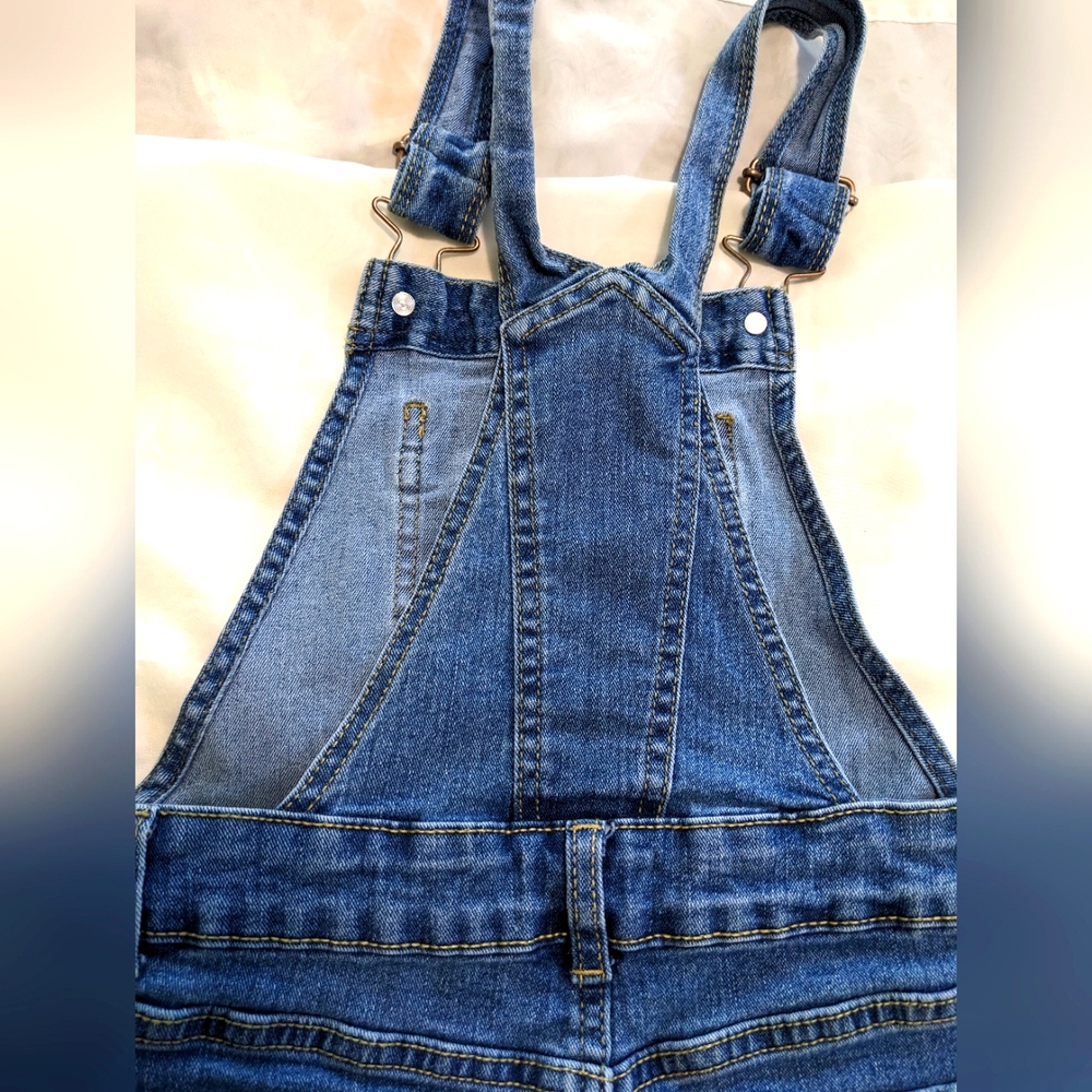 Jordache Girl's Denim Dip Dye Overall Shortalls - Picture 10 of 12